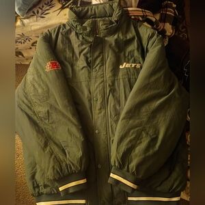 Vintage Reebok NY Jets Bomber Jacket Size Large Mens